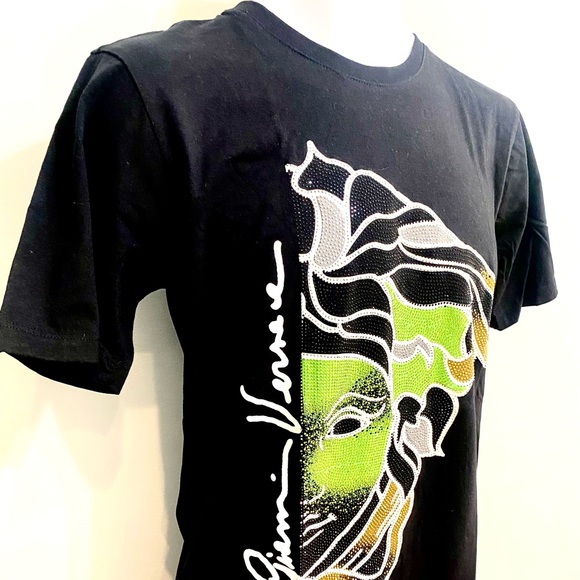 Versace Black and Green Medusa Tee - Picture 1 of 9